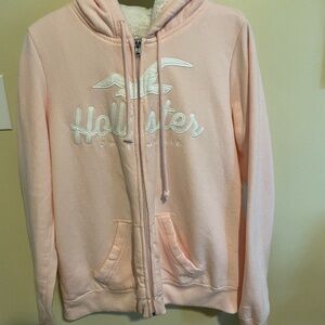 Womens Medium Hollister Logo Fleece Lined Hoodie